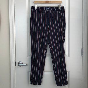 Stripped Straight Leg Trousers